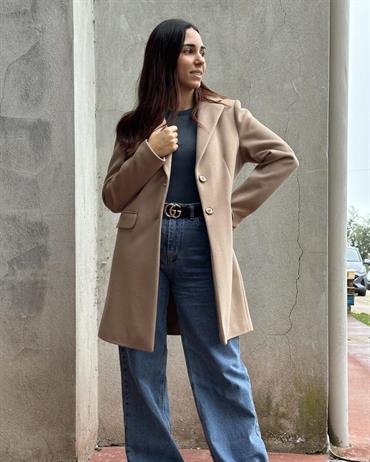 cappotto basic cammello